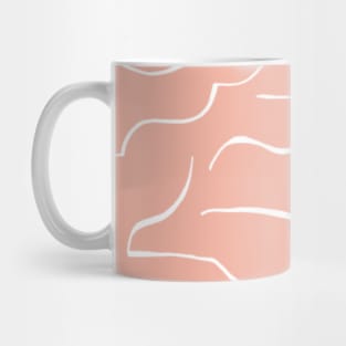 Light pink color wavey pattern Mug